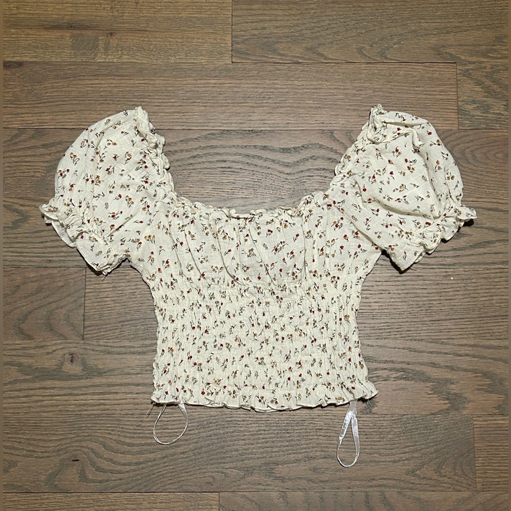 Princess Polly On or Off the Shoulder Floral Top Size 0